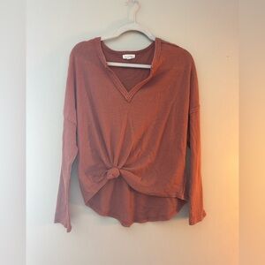 Rust colored long sleeve tunic